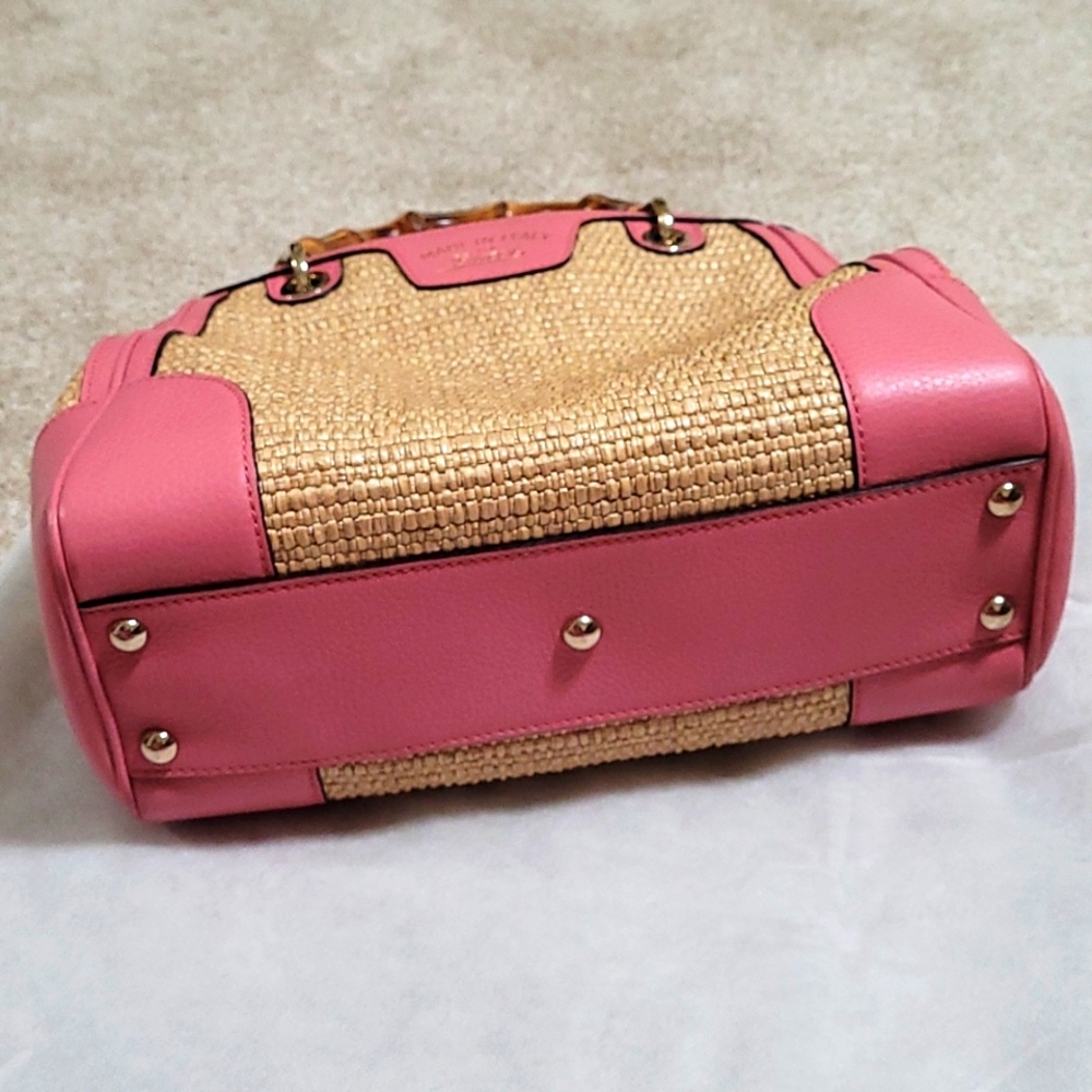 GUCCI  BAMBOO STRAW BAG - Picture 3 of 11